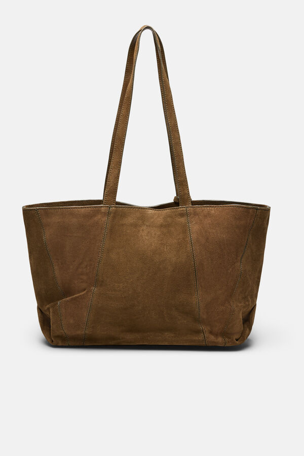 Hoss Intropia Naiara. Mala tote bag em croute Khaki