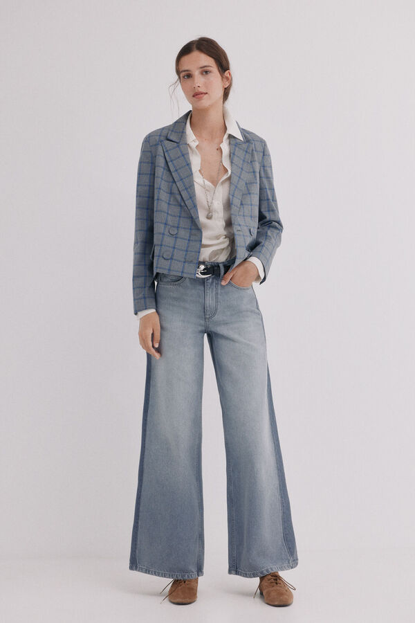 Hoss Intropia Billie. Jeans patchwork Gris