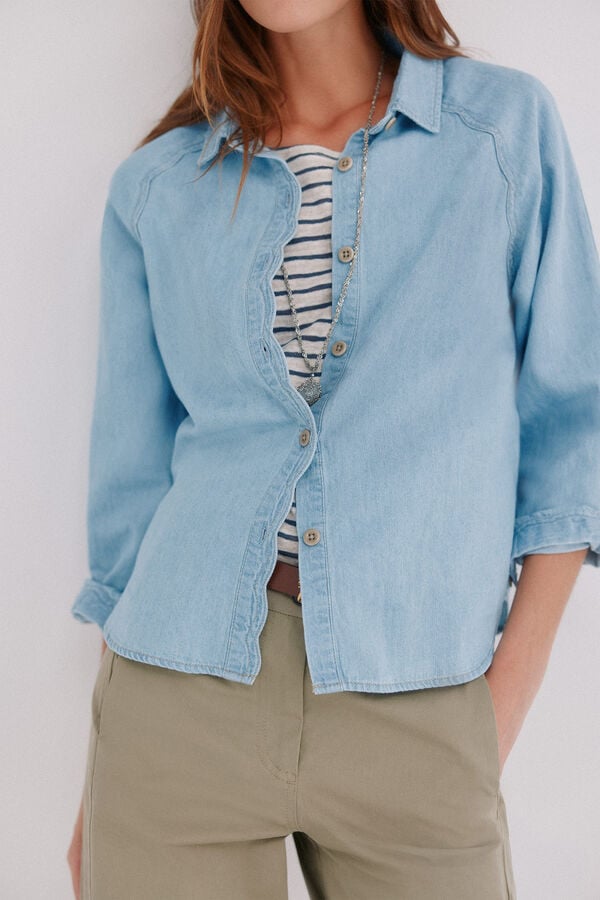 Hoss Intropia Cora. Camisa denim Azul