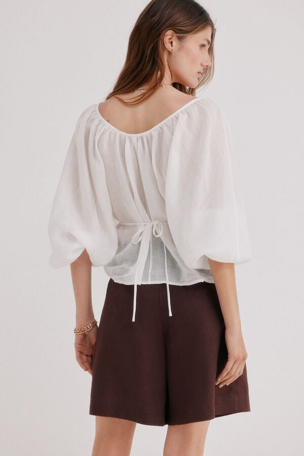 Hoss Intropia Caroline. Blusa manga larga Blanco