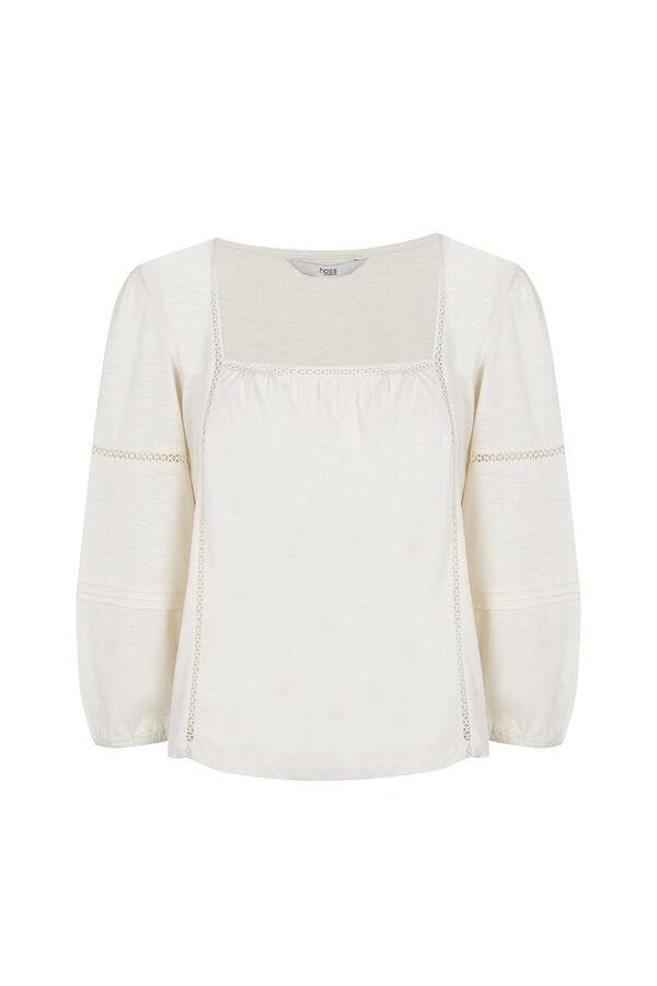 Hoss Intropia Miranda. Blusa rom&acirc;ntica Beige