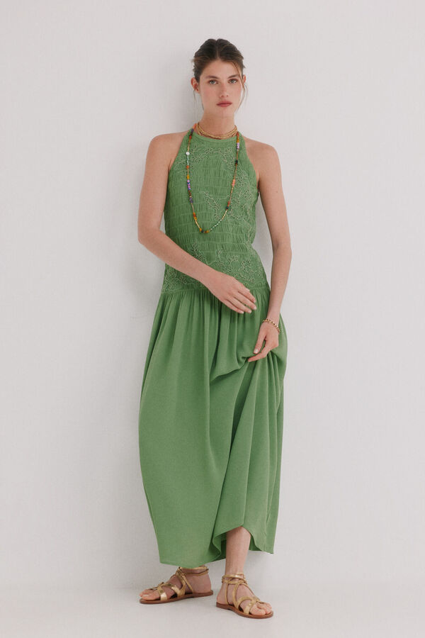 Hoss Intropia Adara. Vestido flu&iacute;do Verde