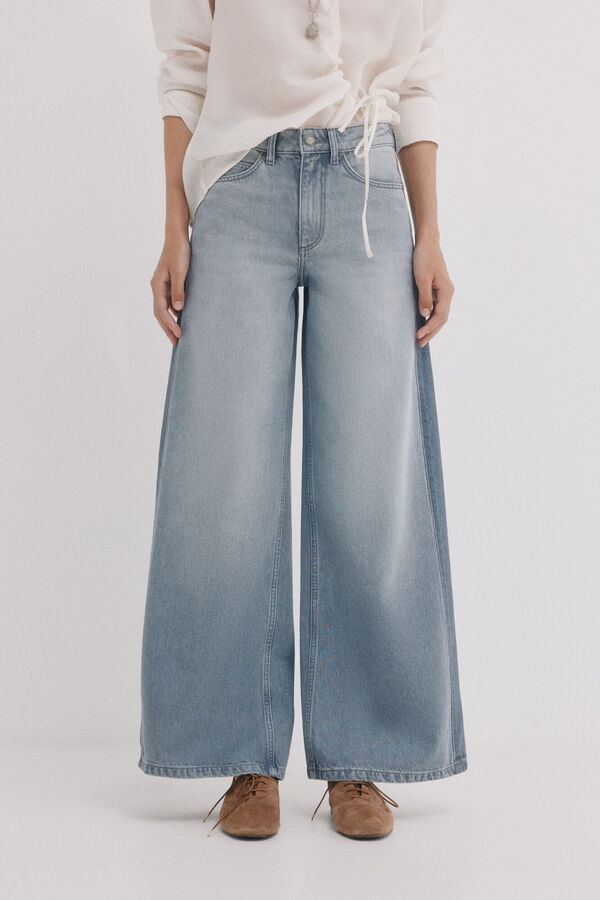 Hoss Intropia Billie. Jeans patchwork Gris