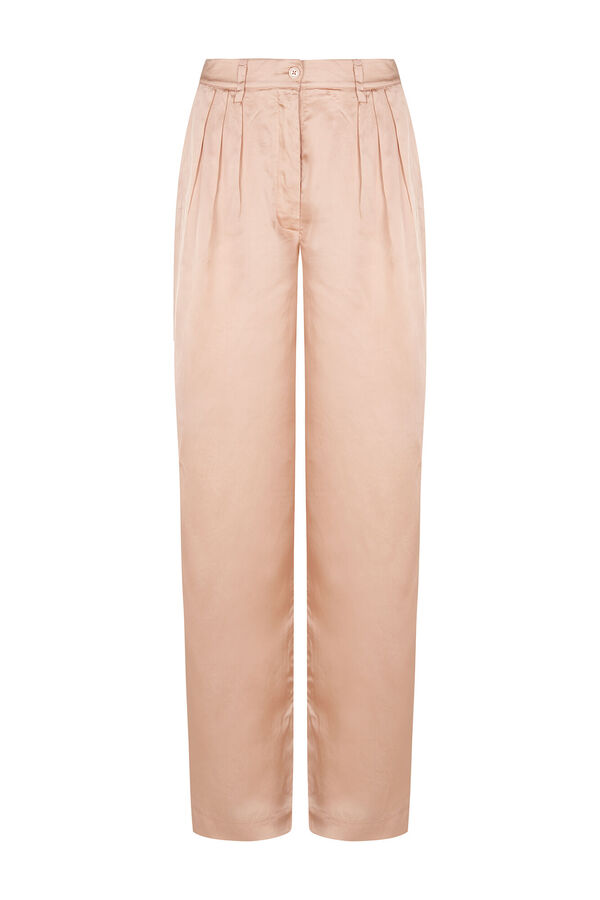 Hoss Intropia Pearl. Pantal&oacute;n flu&iacute;do satinado Rosa