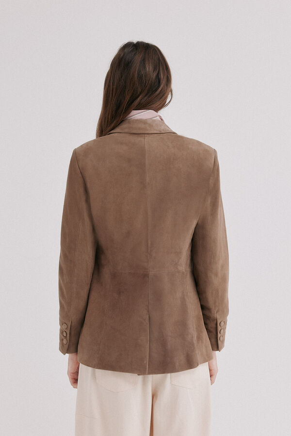 Hoss Intropia Fiore. Casaco de pele Khaki