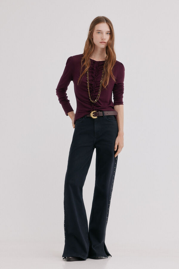 Hoss Intropia Marise. Camiseta entallada Vino