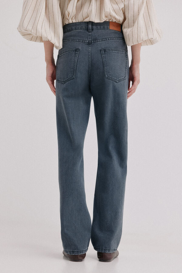 Hoss Intropia Brunella. Jeans cintura alta Cinzento