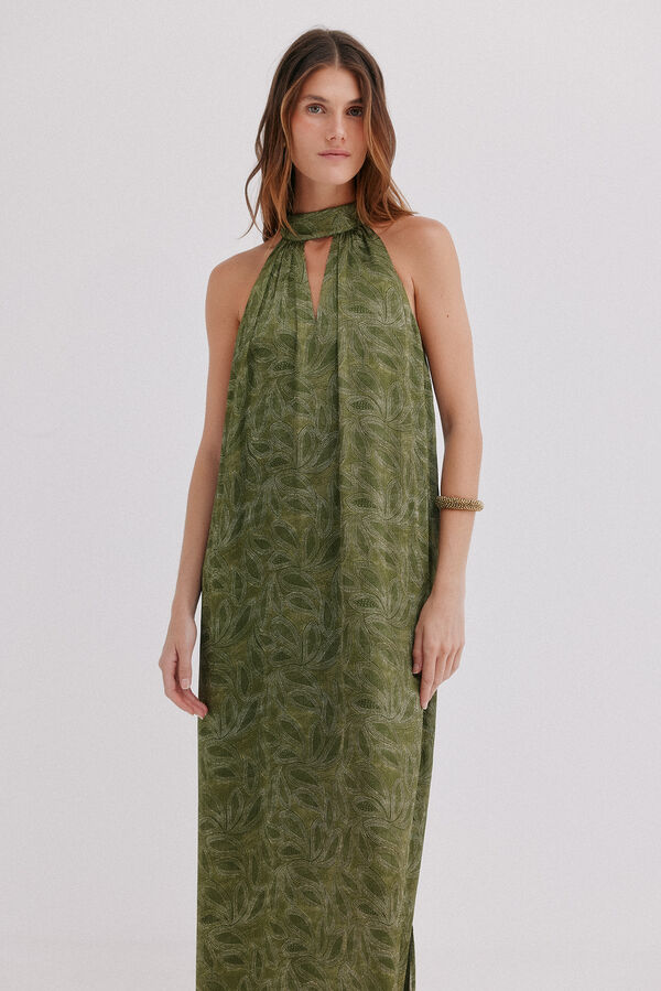 Hoss Intropia Aria. Vestido fluido Estampado Verde