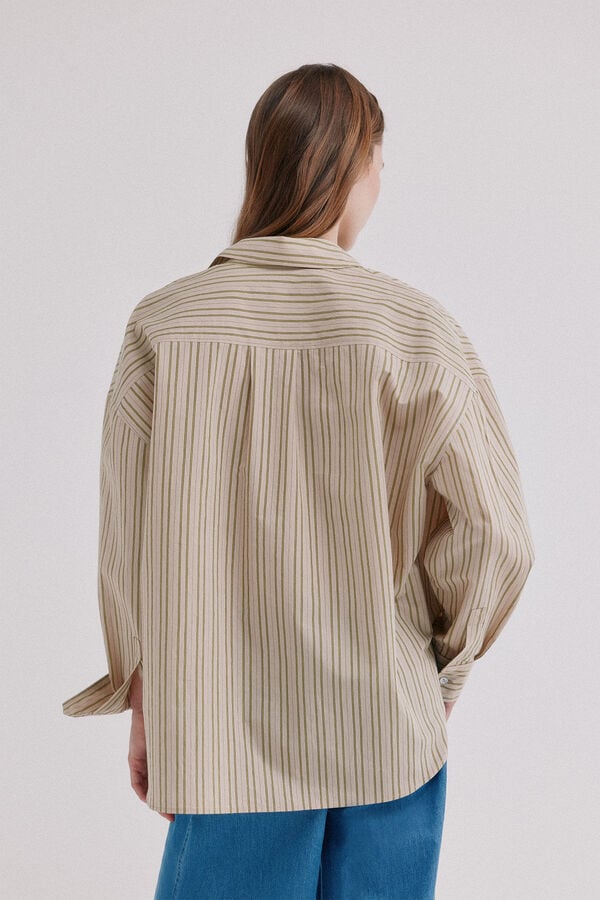 Hoss Intropia Corinna. Camisa de riscas Verde
