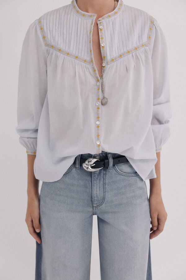 Hoss Intropia Catia. Blusa jaretas Azul