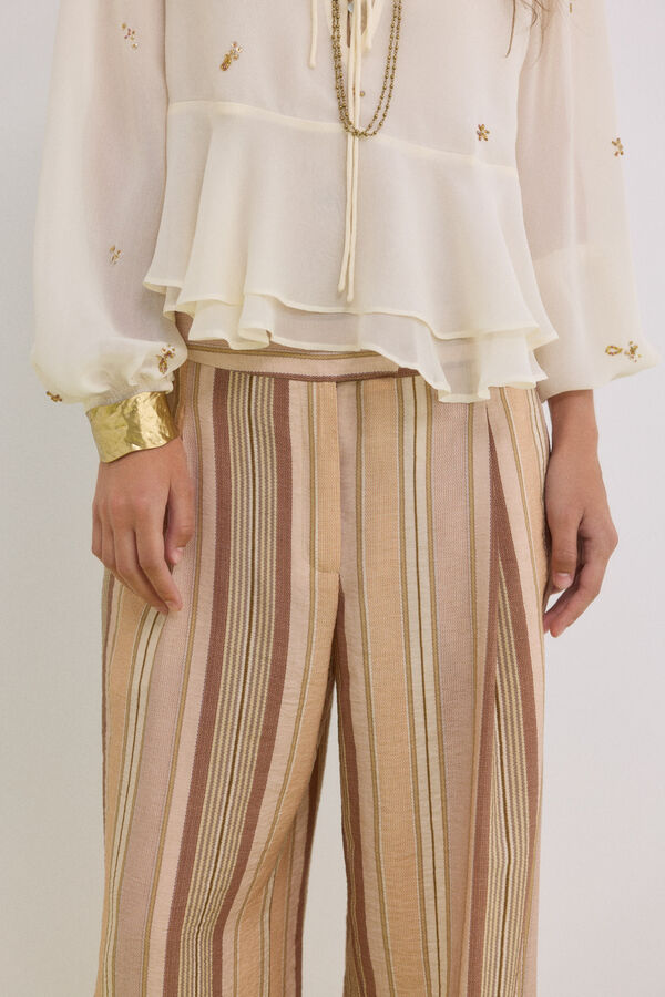 Hoss Intropia Palmina. Pantal&oacute;n de rayas Rosa