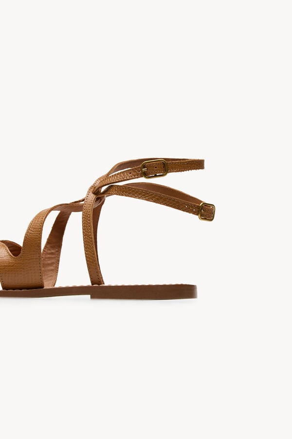 Hoss Intropia Mar. Sandalias de piel Camel