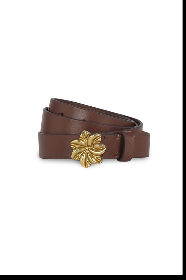 Hoss Intropia Luna. Cintur&oacute;n logo Marron