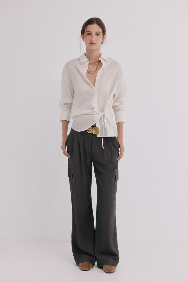 Hoss Intropia Cala. Camisa com folhos Branco