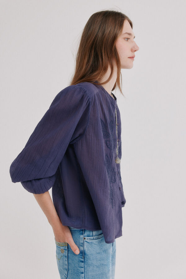 Hoss Intropia Cassie. Blusa bordada Estampado morado