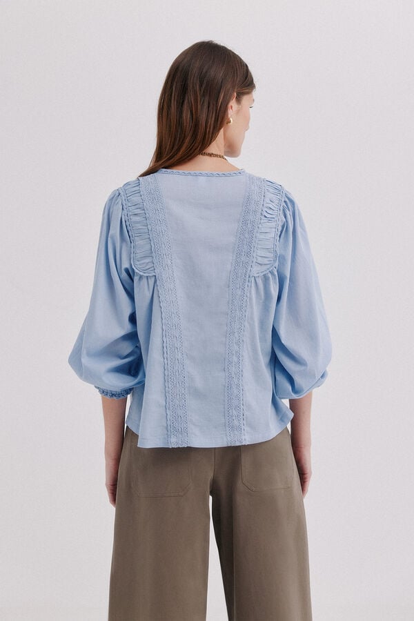 Hoss Intropia Caelia. Blusa flu&iacute;da Azul