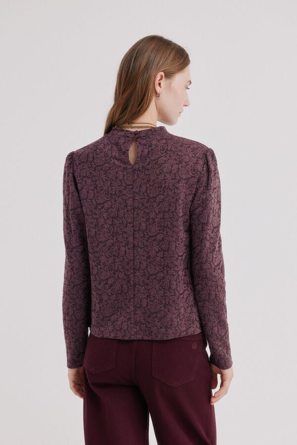 Hoss Intropia Mirel. Camiseta textura Vino