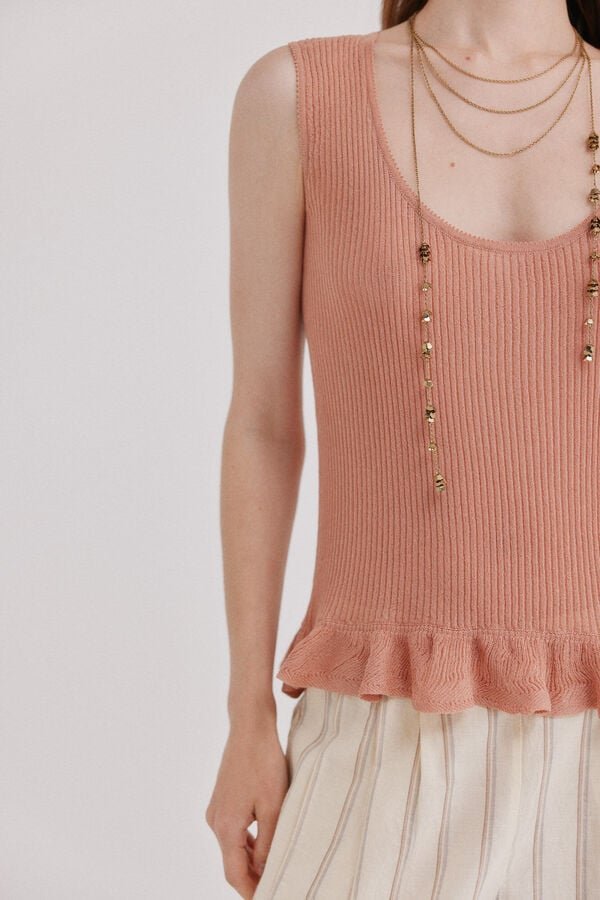 Hoss Intropia Ivetta. Top con volante Rosa