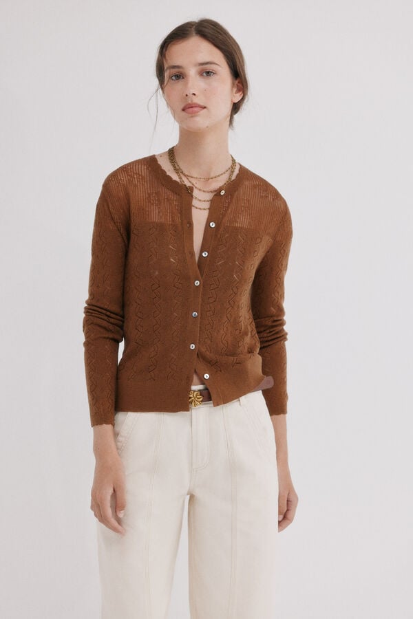 Hoss Intropia Isadora. Chaqueta calada Marron