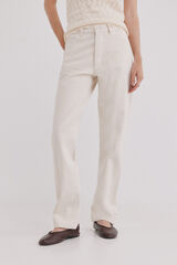 Hoss Intropia Brunella. Jeans cintura alta Ecru