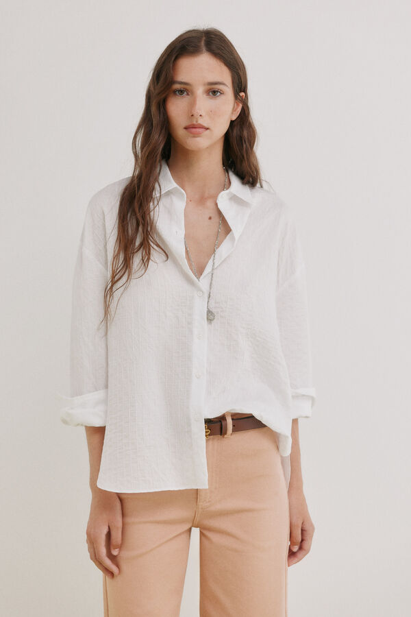 Hoss Intropia Cordelia. Camisa rayas Blanco