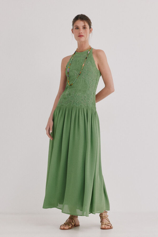 Hoss Intropia Adara. Vestido flu&iacute;do Verde