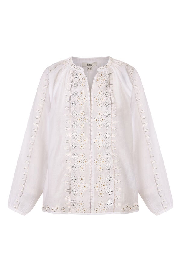Hoss Intropia Constance. Blusa manga larga Blanco