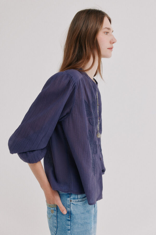 Hoss Intropia Cassie. Blusa bordada Roxo