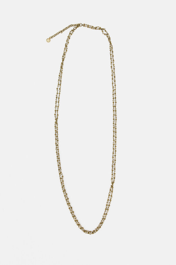 Hoss Intropia Luciana. Collar beads ba&ntilde;ado en oro Dorado