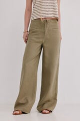Hoss Intropia Pierina. Pantal&oacute;n flu&iacute;do Kaki