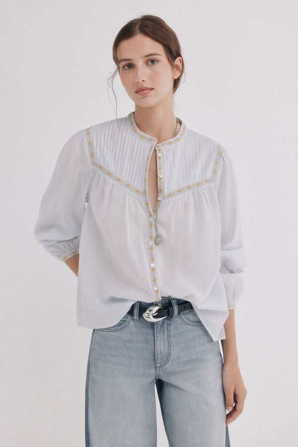 Hoss Intropia Catia. Blusa jaretas Azul