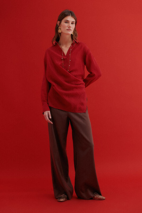 Hoss Intropia Cosette. blusa &agrave;s riscas Vermelho