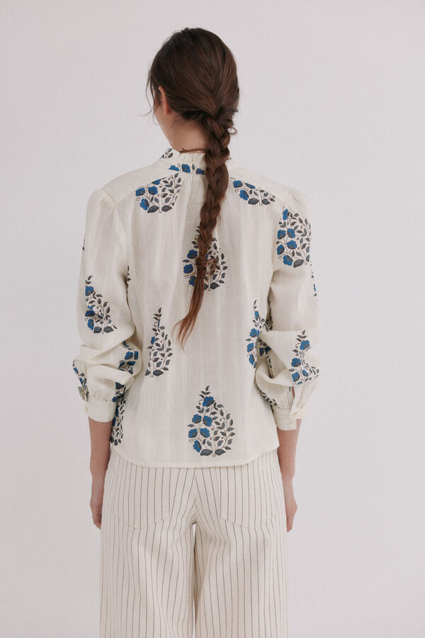 Hoss Intropia Blusa estampada Chanel Ecru