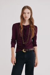 Hoss Intropia Marise. Camiseta entallada Vino