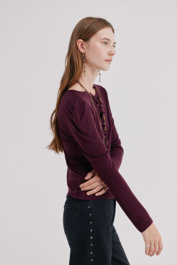 Hoss Intropia Marise. Camiseta entallada Vino