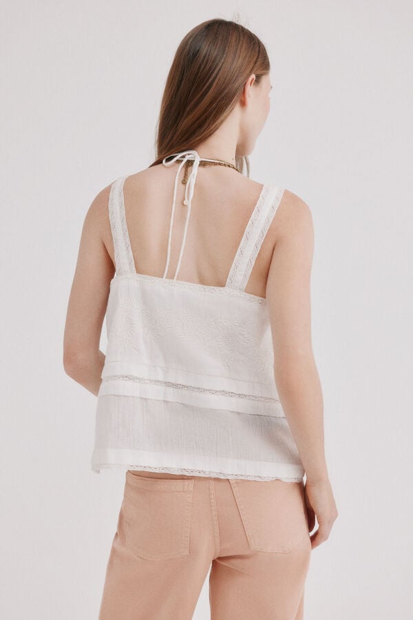 Hoss Intropia Camelia. Blusa flu&iacute;da Blanco