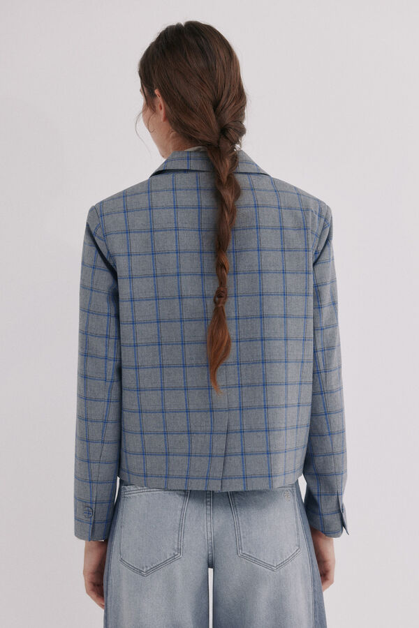 Hoss Intropia Estela. Blazer cuadros Gris