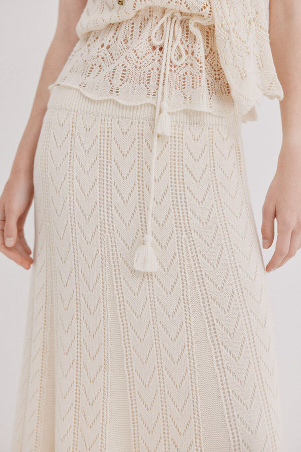 Hoss Intropia Rielle. Falda de punto Blanco