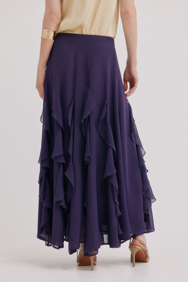 Hoss Intropia Roseline. Falda flu&iacute;da Estampado morado