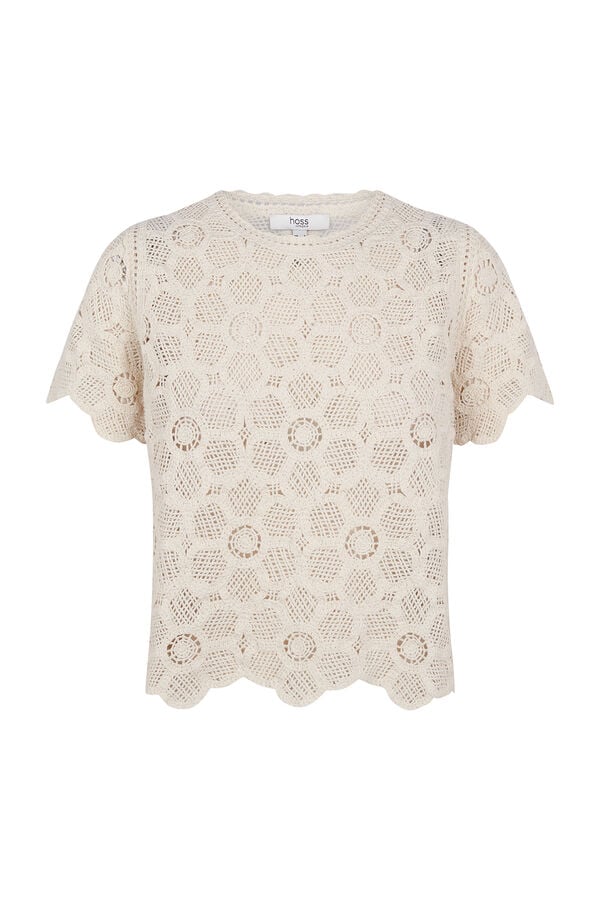 Hoss Intropia Irune. Top crochet Beige