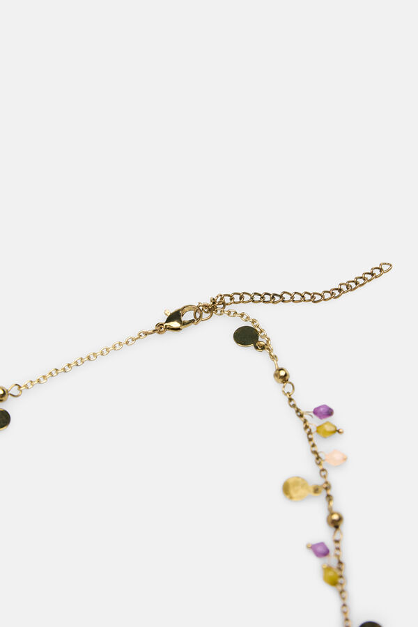 Hoss Intropia Luciana. Collar beads ba&ntilde;ado en oro Dorado