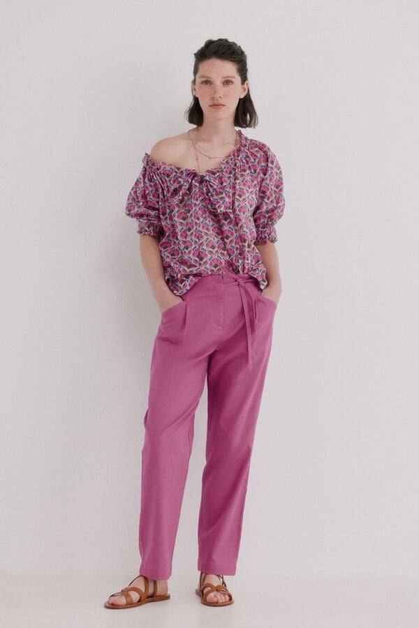 Hoss Intropia Phaedra. Pantal&oacute;n fluido Rosa