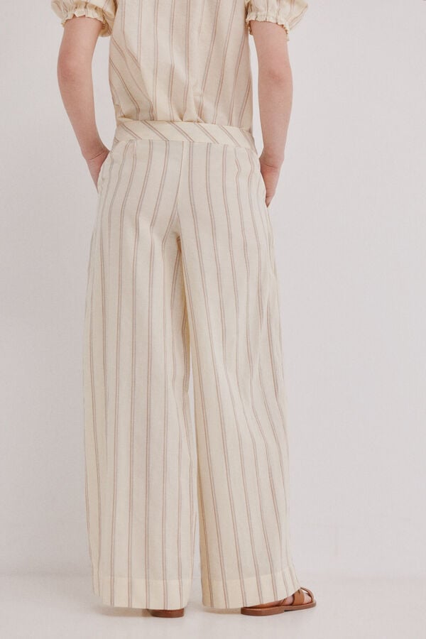 Hoss Intropia Prisila. Pantal&oacute;n rayas Marfil