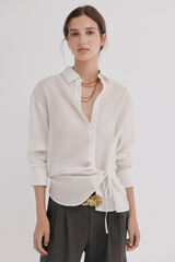 Hoss Intropia Cala. Camisa com folhos Branco