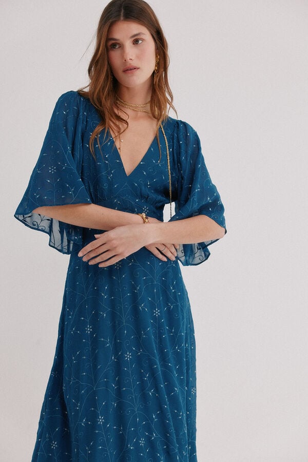 Hoss Intropia Alma. Vestido flu&iacute;do Azul