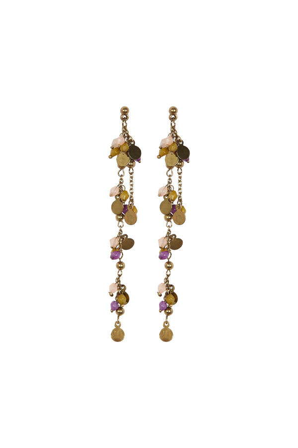 Hoss Intropia Lia. Pendientes de beads ba&ntilde;ados en oro Multicolor