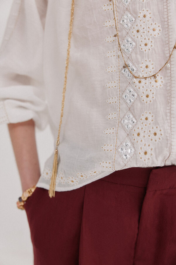 Hoss Intropia Constance. Blusa manga larga Blanco