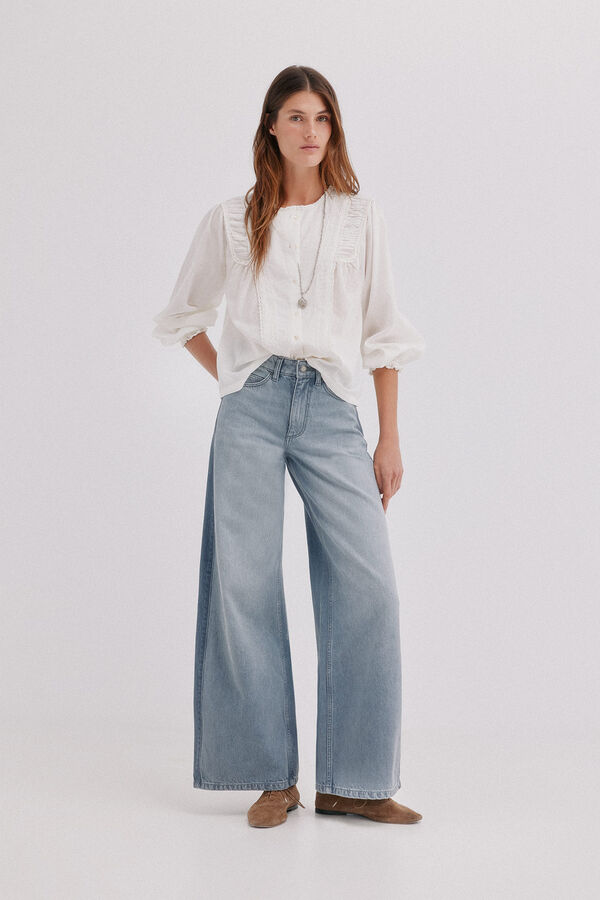 Hoss Intropia Caelia. Blusa flu&iacute;da Marfil