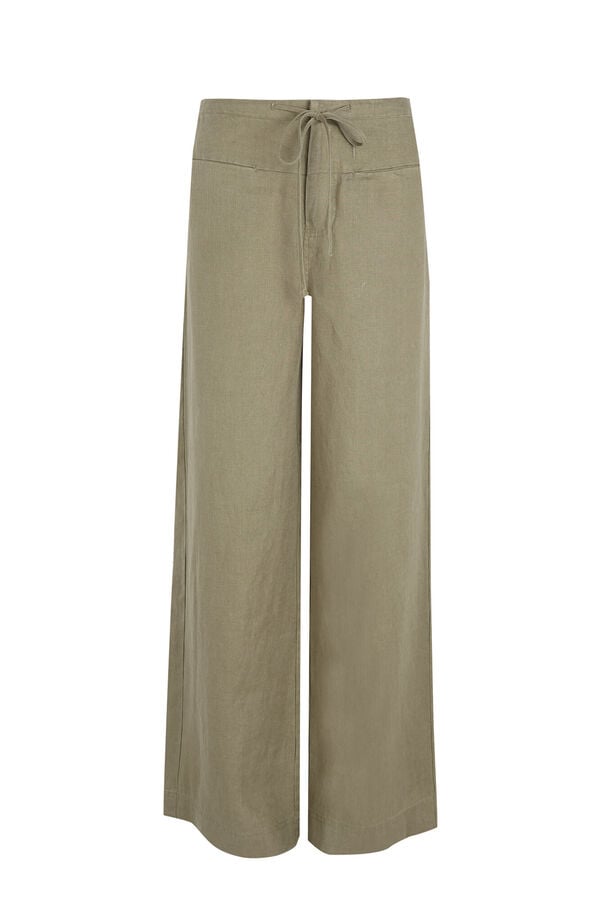 Hoss Intropia Pierina. Pantal&oacute;n flu&iacute;do Kaki