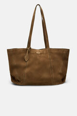 Hoss Intropia Naiara. Mala tote bag em croute Khaki